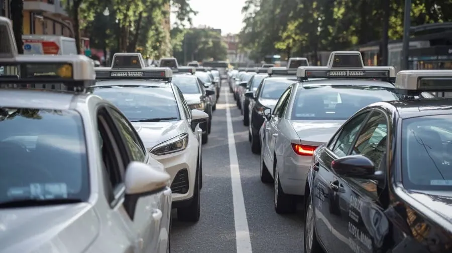 Voiture-radar banalisée sur la route